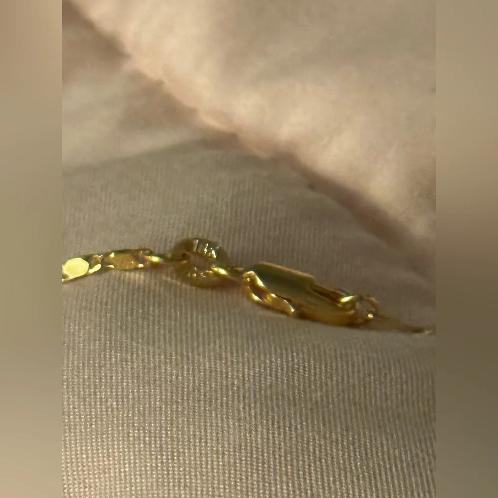 Stamped 18K Gold Plated Thin Box Chain Necklace NWT - Picture 4 of 4